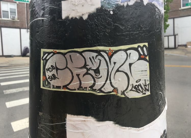 SIR CRONE NYC Brooklyn THROWIE GRAFFITI STICKER SLAPS